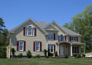 A new home with attractive vinyl siding